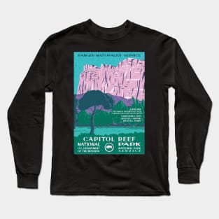 Capitol Reef National Park Vintage WPA Poster Long Sleeve T-Shirt